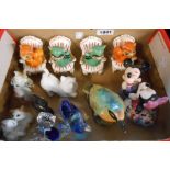 A box containing a quantity of assorted animal and other figurines including Disney's Once Upon a