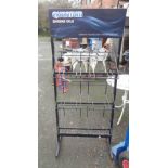 A Quantum Engine Oil garage forecourt display stand