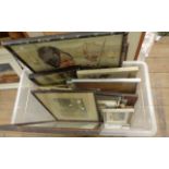 A selection of framed antique and later pictures and prints - various subjects
