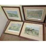 Lionel Edwards: three framed signed limited edition large format coloured hunting prints - sold with