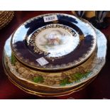 A quantity of decorative plates including Wedgwood chinoiserie decorated plate, Royal Albert Old