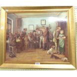 W.S. Lethbridge: a gilt framed varnished coloured print entitled 'The Kitchen of The King of Prussia