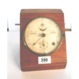 A vintage stained wood cased scientific timer stop clock with dial marked for W.G. Pye & Co.,