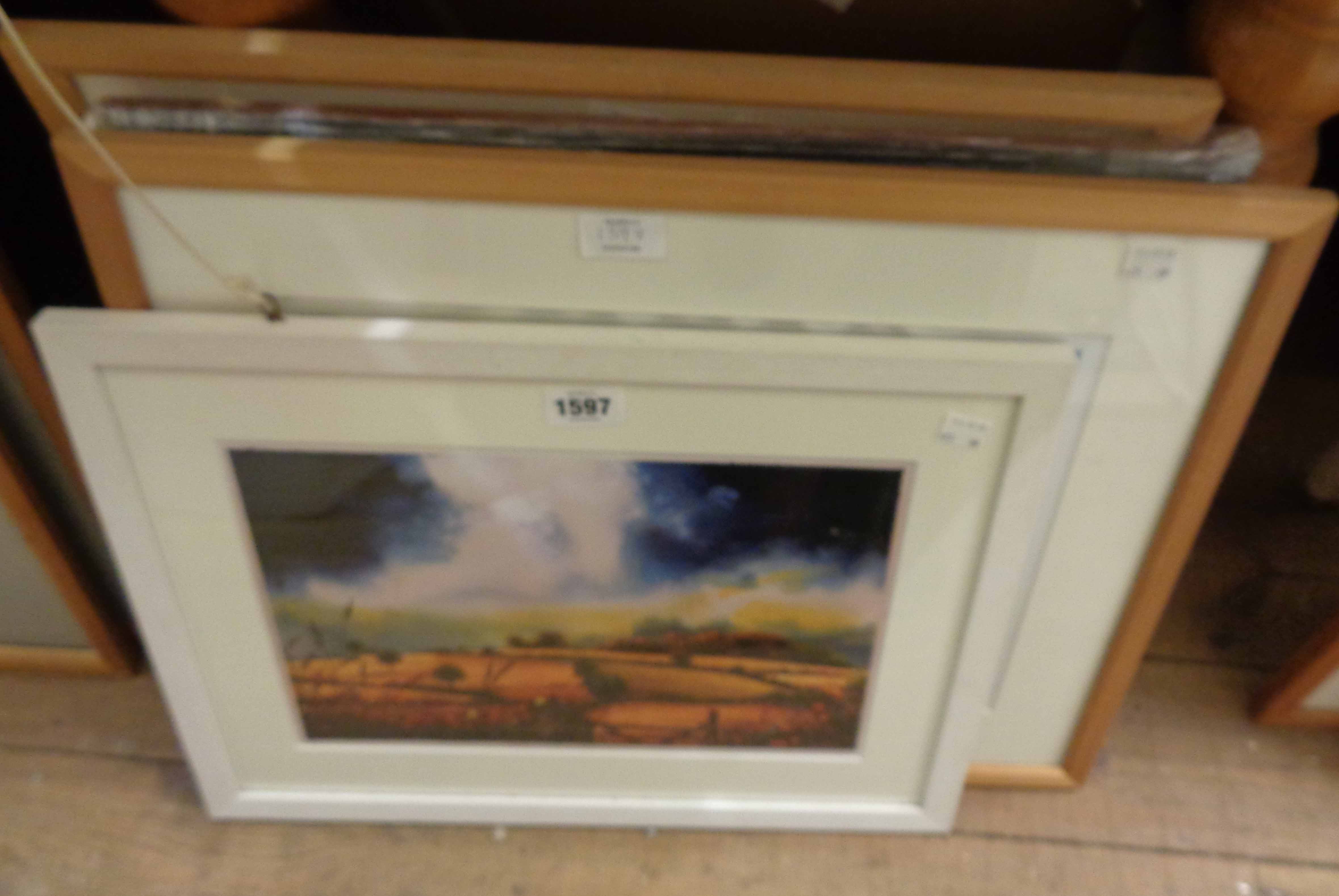 Five framed prints, depicting Newton Abbot scenes - in conjunction with the Ladies 10km road race