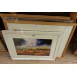 Five framed prints, depicting Newton Abbot scenes - in conjunction with the Ladies 10km road race