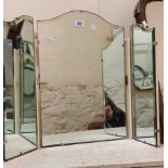 A vintage Clark Eaton triple dressing table mirror in the Queen Anne style