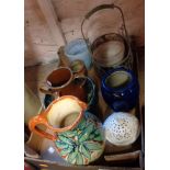 A box containing a quantity of assorted ceramic, glass and other collectable items including jugs,