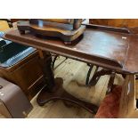 An 83cm late Victorian mahogany 'Carters Invalid & Surgical Furniture' bed table with adjustable top