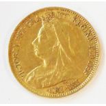 A 1901 gold Half Sovereign