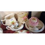 A small quantity of ceramic items including Pountney's Bristol, Sadler, crested china, etc.