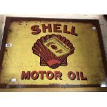 A modern reproduction printed tin Shell Motor Oil sign