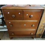 A 79cm mahogany Victorian style chest of two short and two long graduated drawers, set on turned