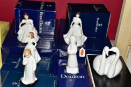 FIVE BOXED ROYAL DOULTON FIGURES, comprising three exclusively for Collectors Club Harmony HN4096,