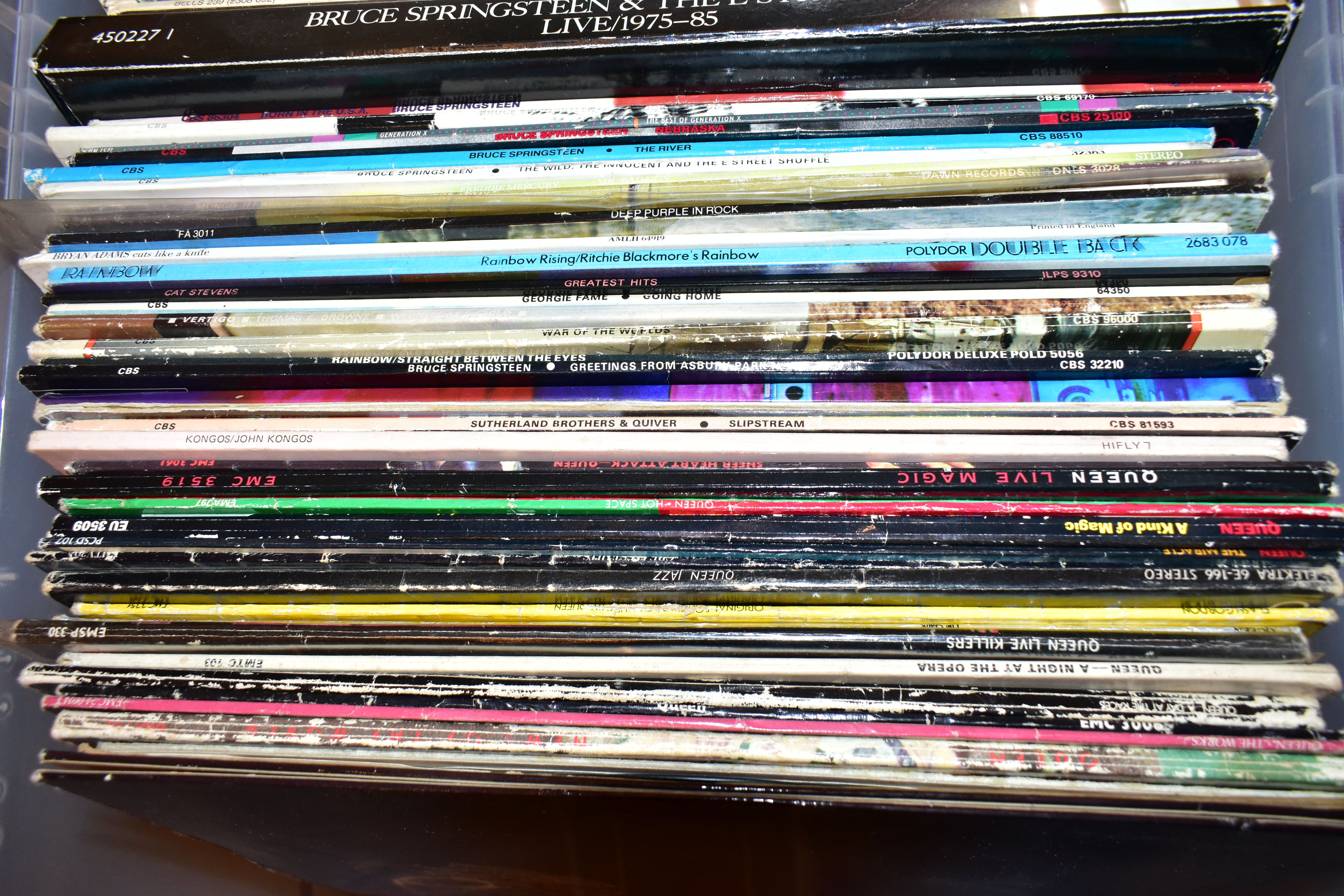 A TRAY CONTAINING SEVENTY NINE LPs AND 12in SINGLES including eighteen by Queen, five and a boxset - Image 2 of 4