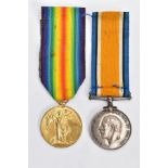 WORLD WAR ONE BRITISH WAR & VICTORY MEDAL PAIR, named to 27784 Pte J.Robinson Somerset L.I
