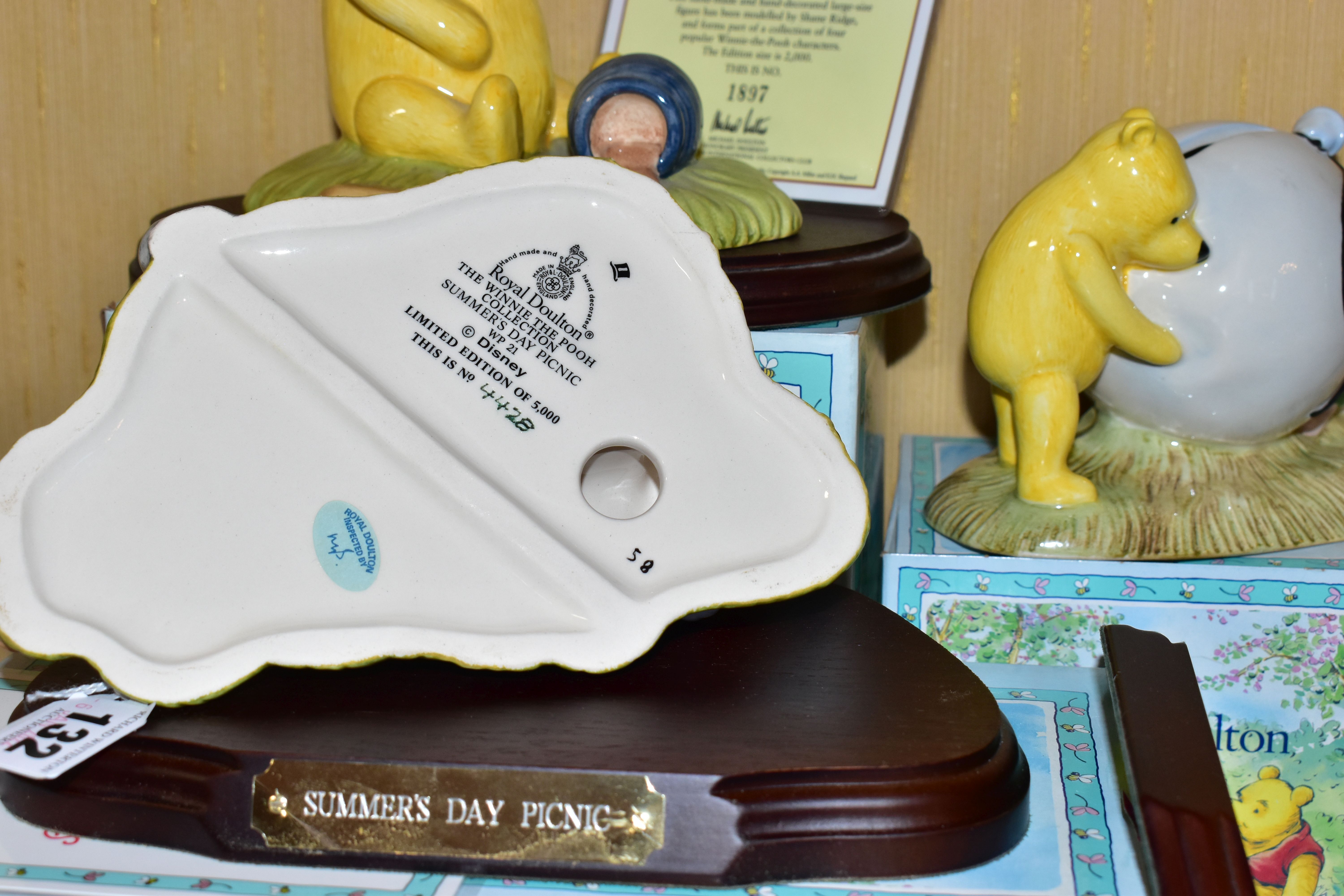 THREE BOXED ROYAL DOULTON WINNIE-THE-POOH SCULPTURES, comprising limited edition 'Summer's Day - Image 3 of 5