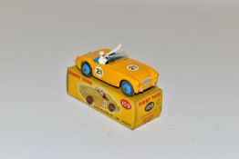 A BOXED DINKY TOYS AUSTIN-HEALEY 100 SPORTS, No.109, yellow body, blue interior and hubs, white
