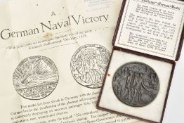 AN ORIGINAL BOXED GENUINE R.M.S. LUSITANIA MEDAL, together with its original fold out paperwork,