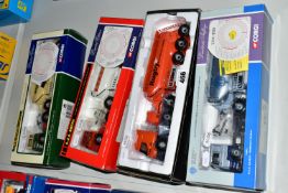 FOUR BOXED CORGI CLASSICS 1:50 SCALE MODERN TRUCKS POWDER TANKER MODELS, catalogue numbers