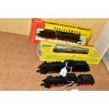 FOUR ASSORTED BOXED AND UNBOXED HO GAUGE GERMAN OUTLINE LOCOMOTIVES, boxed Fleischmann class 55 No.