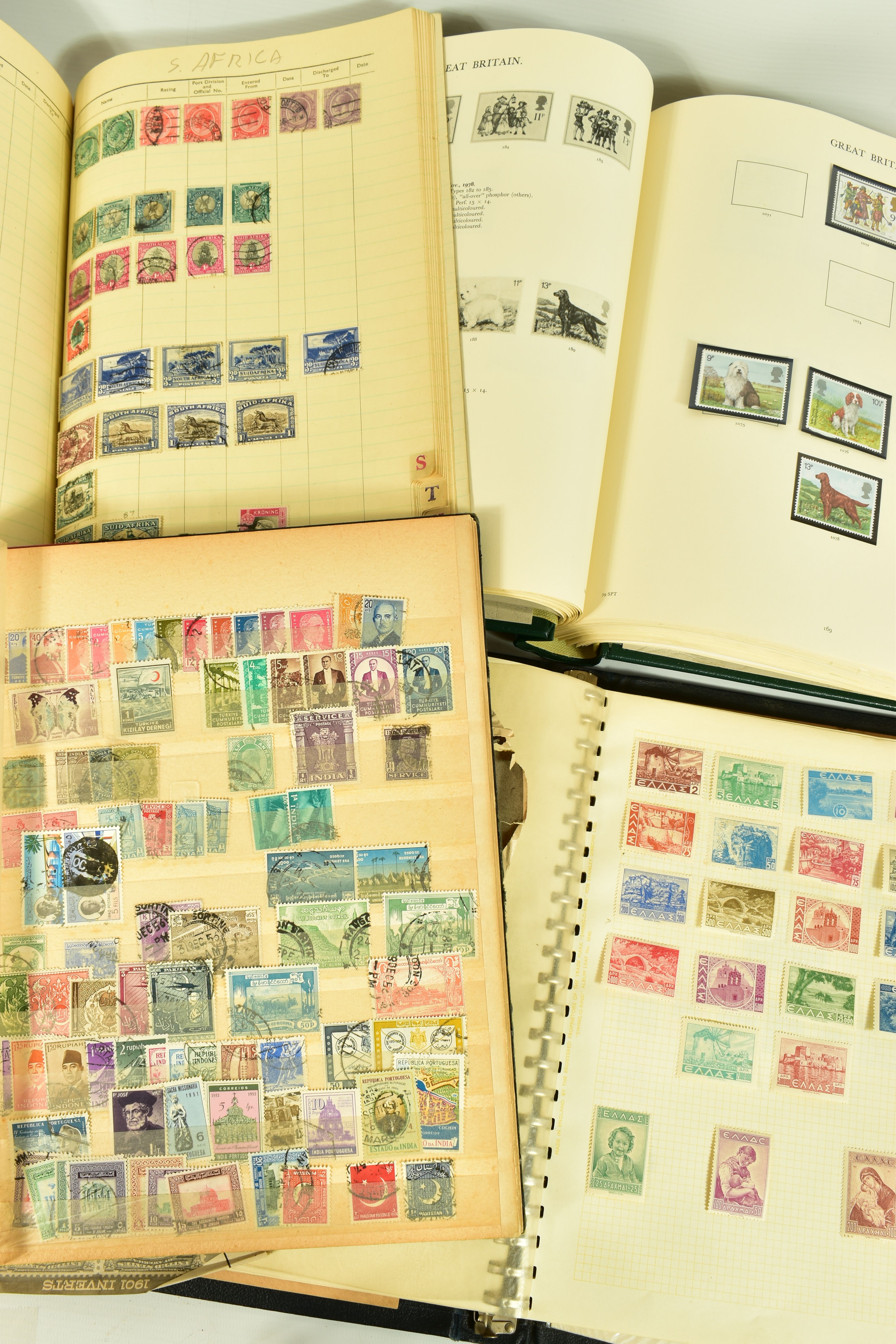 LARGE COLLECTION OF STAMPS IN NUMEROUS ALBUMS, including a pair of clean SG Windsor albums, - Image 6 of 6