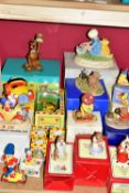 A GROUP OF MOSTLY BOXED WINNIE THE POOH, NODDY, BUNNYKINS AND OTHER FIGURES, CARS ETC, to include