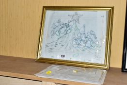 DISNEY ENTERPRISES INC, a framed original production drawing from Walt Disney Television's