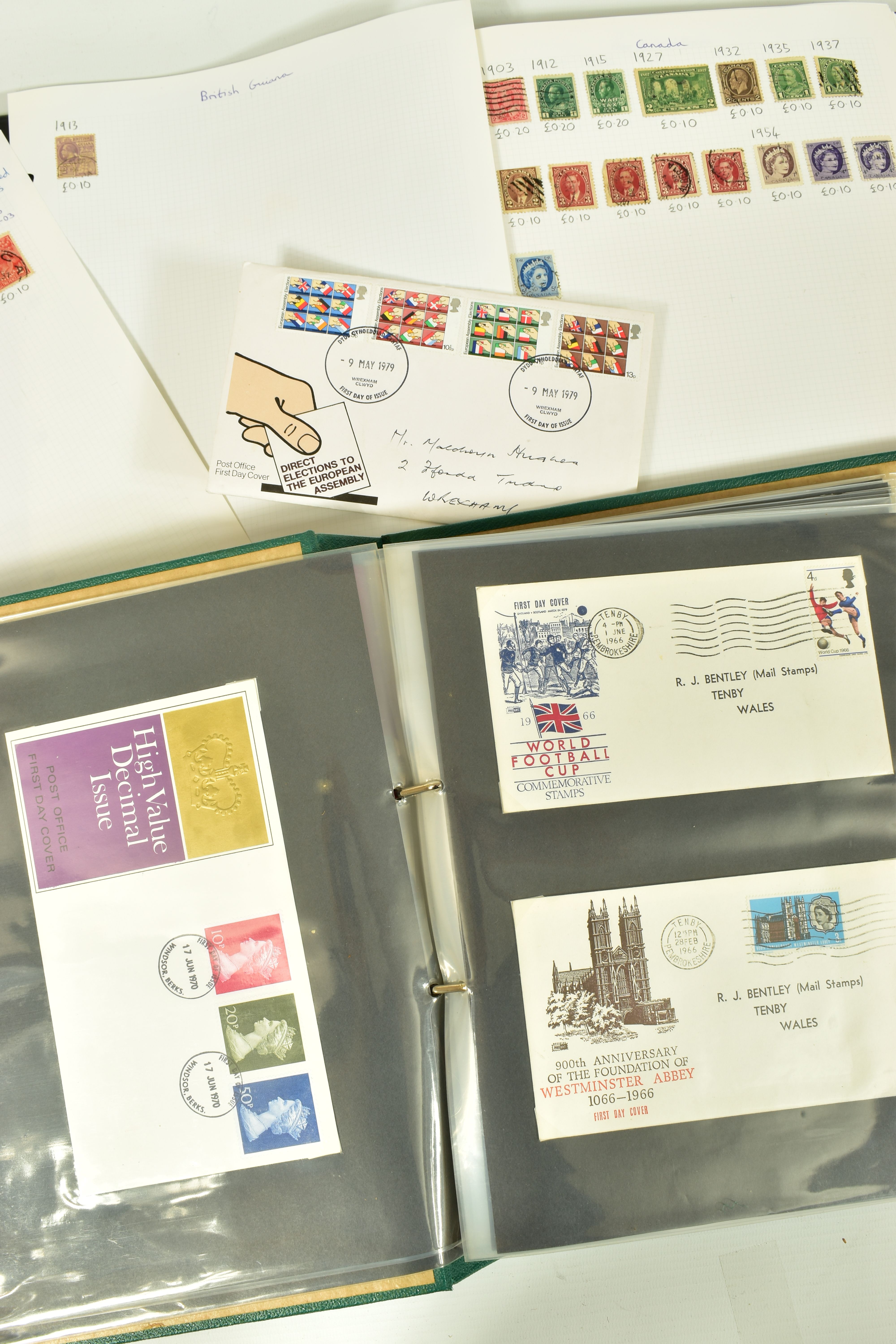 WORLDWIDE SELECTION OF STAMPS IN TWO ALBUMS