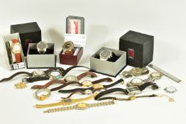 A COLLECTION OF BOXED AND UNBOXED WRISTWATCHES, to include two boxed Timex Indiglo watches, a