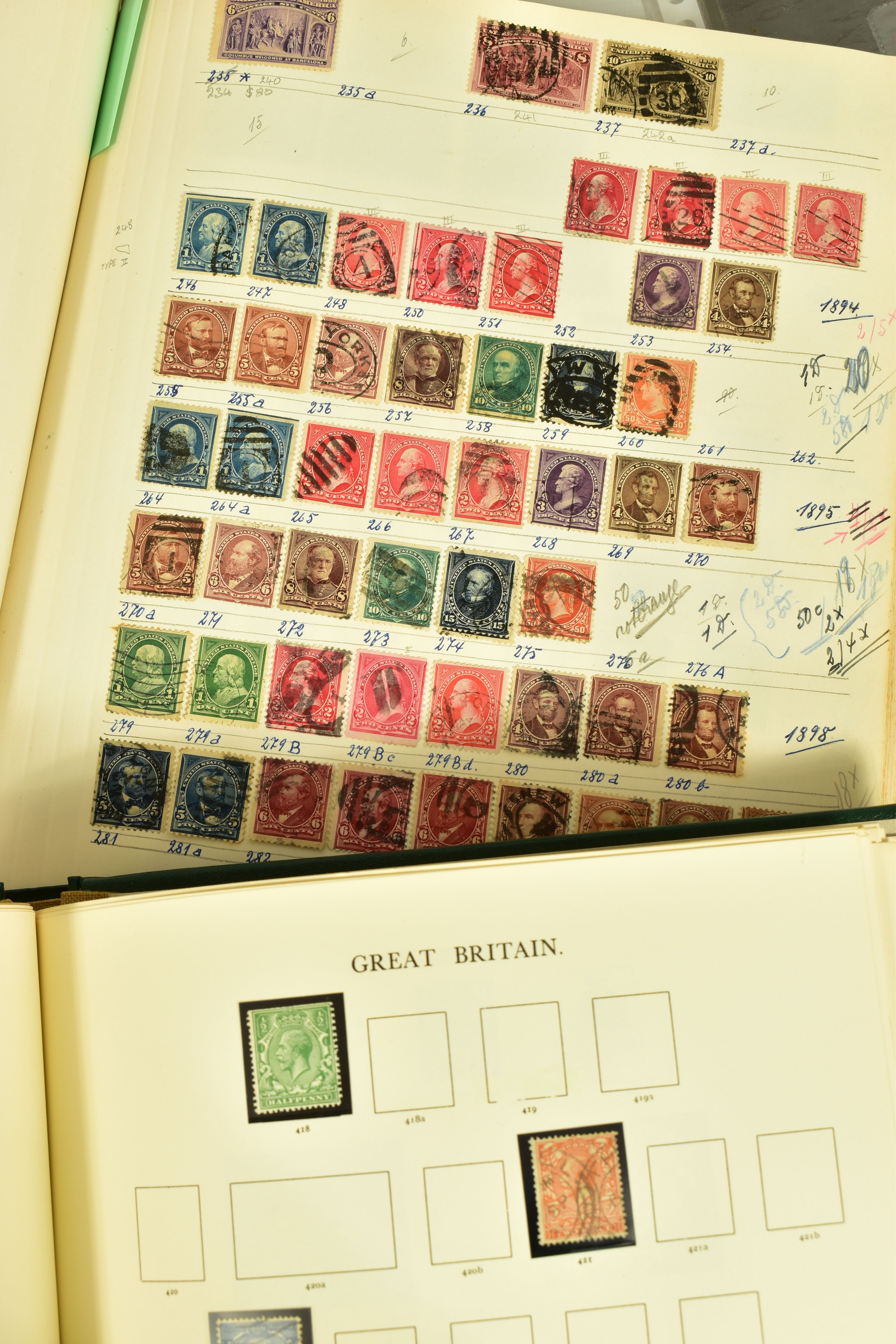 LARGE COLLECTION OF STAMPS IN NUMEROUS ALBUMS, including a pair of clean SG Windsor albums, - Image 2 of 6