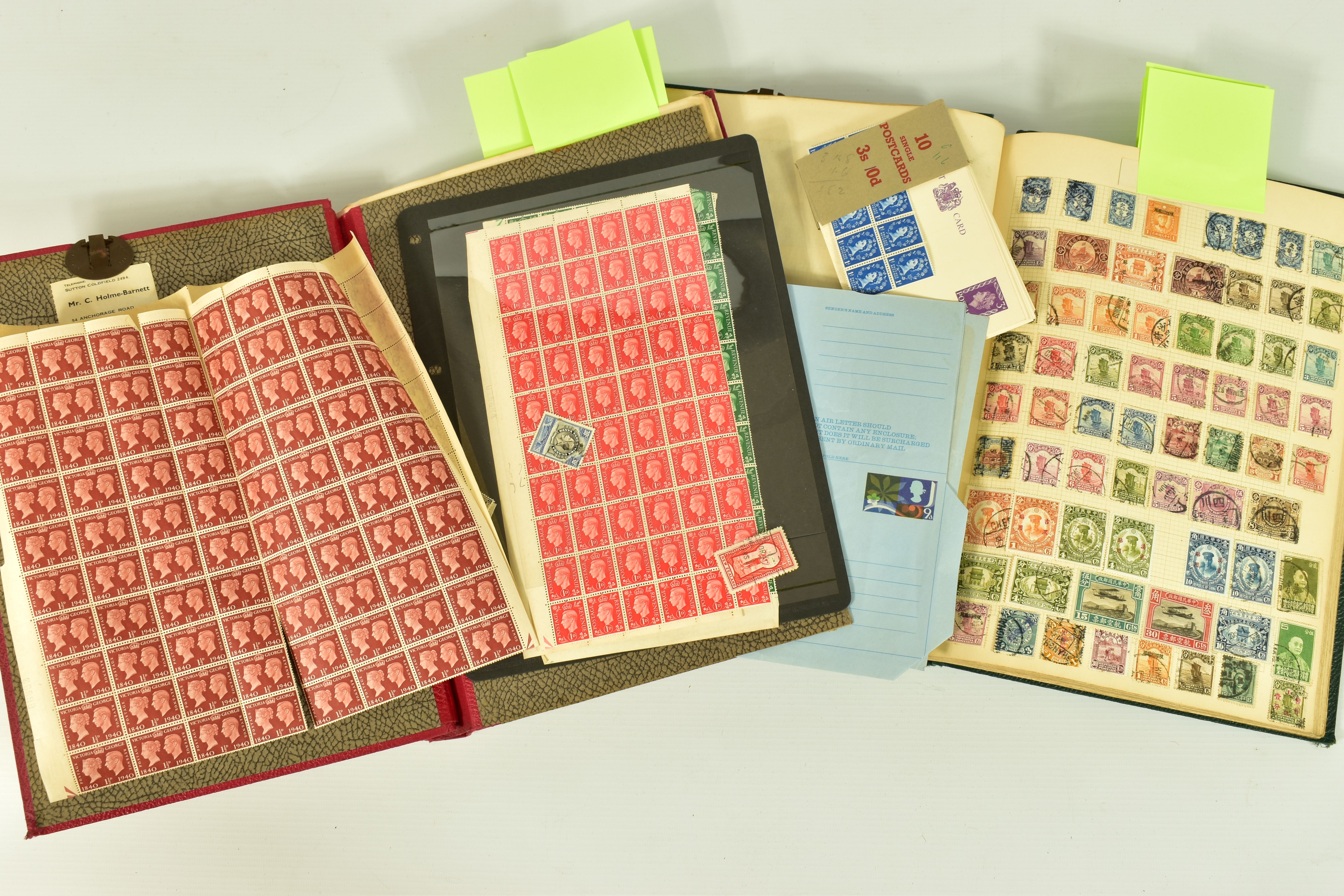 VALUABLE COLLECTION OF STAMPS IN TWO VOLUMES FORMED CIRCA 1930, the first album dedicated to GB