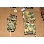 TWO UNBOXED KING & COUNTRY LONG RANGE DESERT GROUP MILITARY VEHICLES, Chevrolet 30cwt Truck and