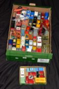 A QUANTITY OF MOSTLY UNBOXED AND ASSORTED PLAYWORN DIECAST VEHICLES, to include boxed Dinky Toys