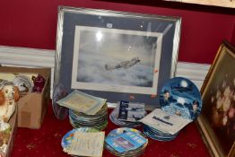 ROBERT TAYLOR, aircraft print 'First of Many' depicting Douglas Bader gets the squadrons first