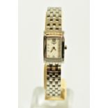 A LADYS LONGINES DOLCE VITA QUARTZ WRISTWATCH, Mother of Pearl dial with diamond dot markers,