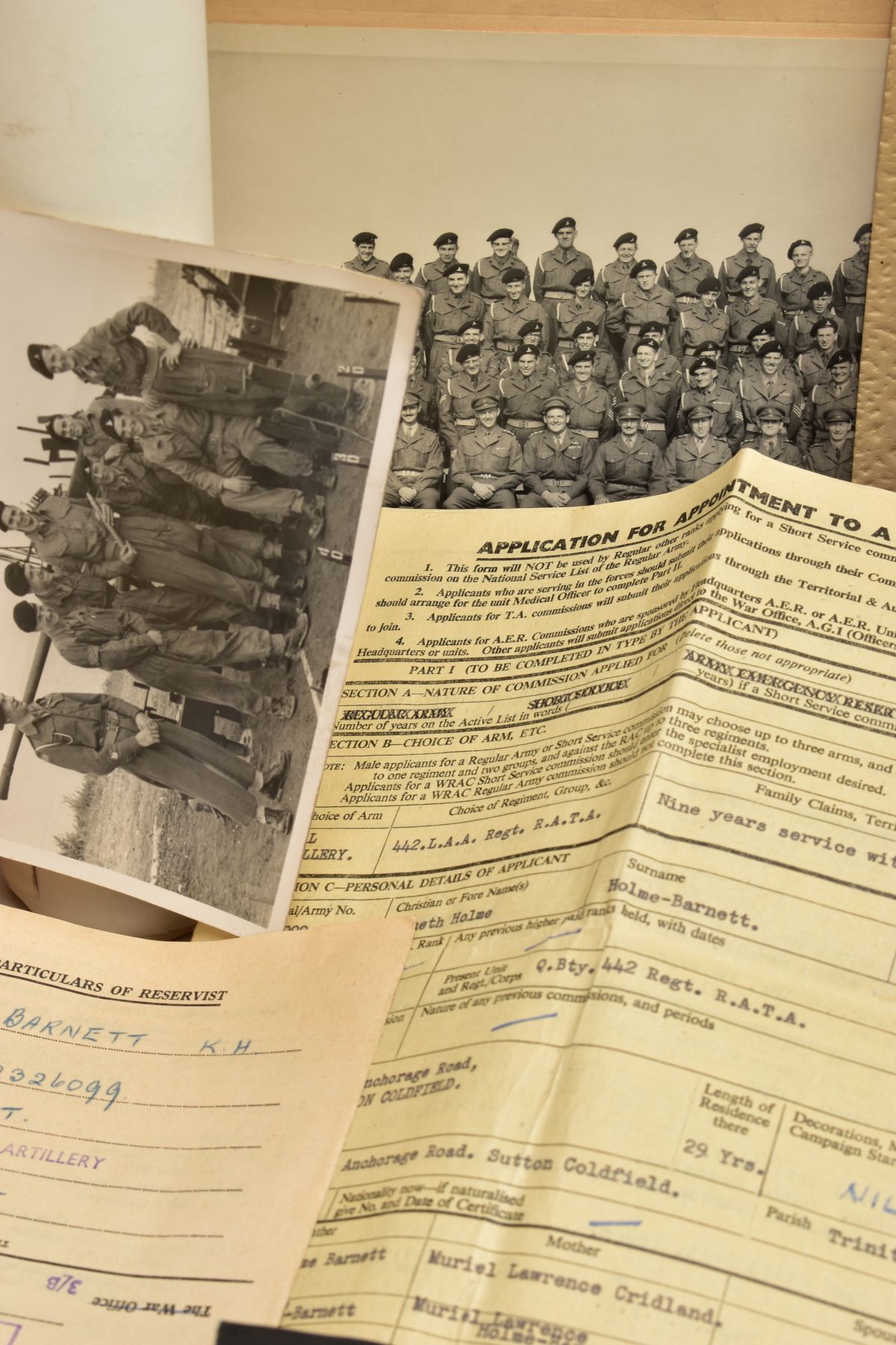 AN ARCHIVE OF ORIGINAL PAPERWORK, EPHEMERA & PHOTOS TO A POST WORLD WAR TWO SOLDIER, to include - Image 3 of 9