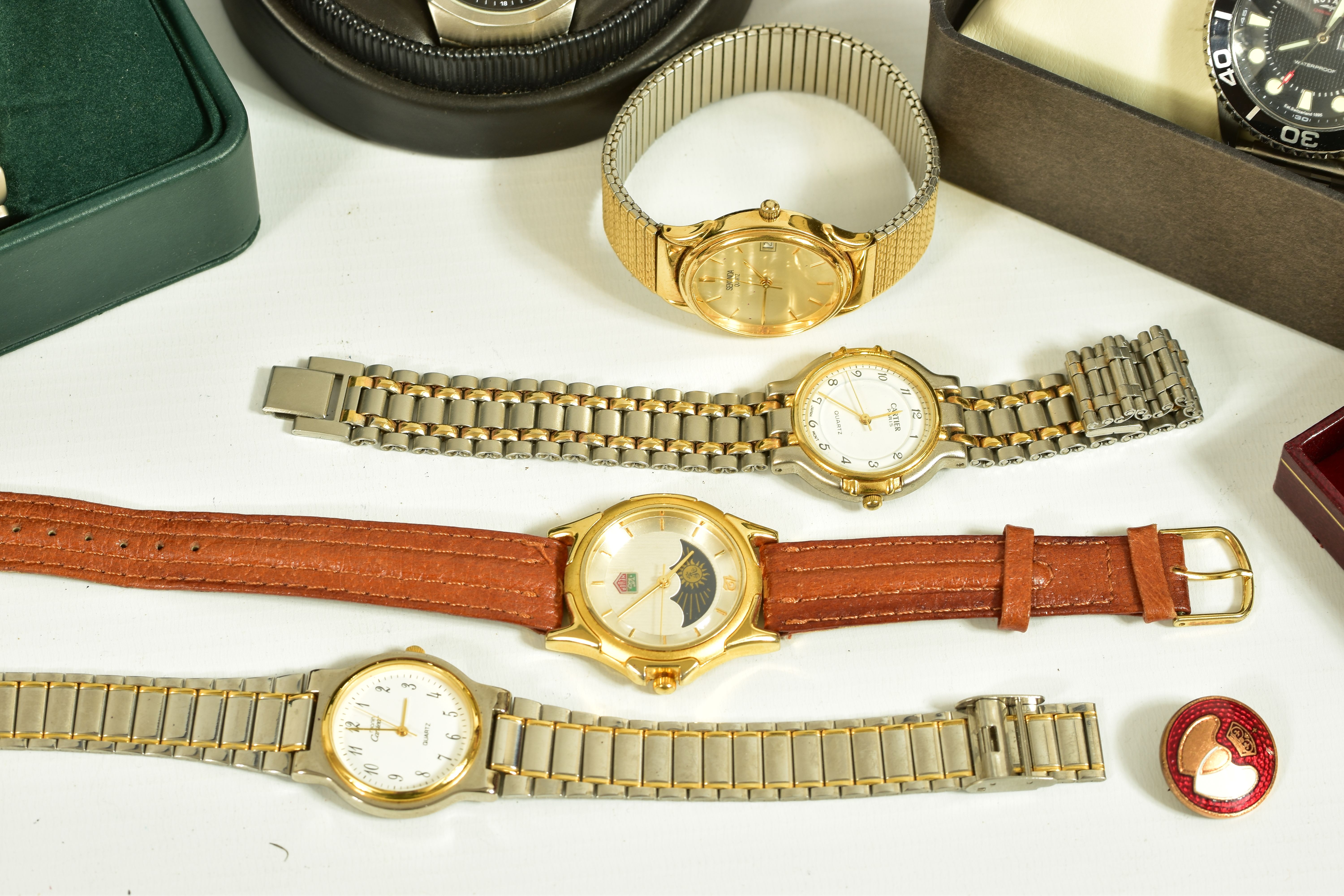 A COLLECTION OF WRISTWATCHES, to include a boxed Rotary watch, black dial with luminscent markers, - Image 6 of 6