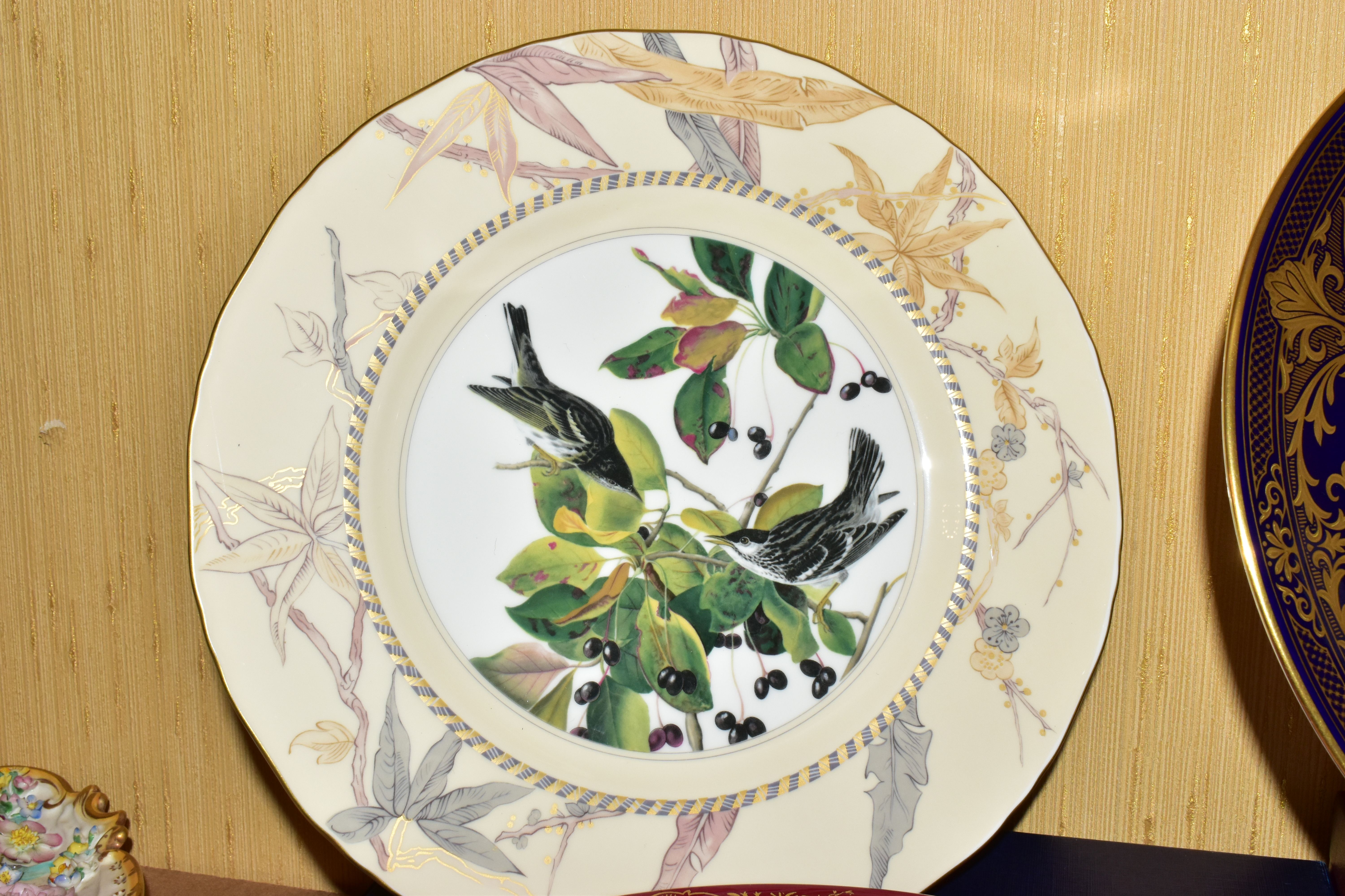 TWO BOXED LIMITED EDITION CAVERSWALL CHINA CO LTD CABINET PLATES, Golden Spring no 37/100, signed to - Image 2 of 7