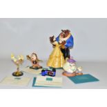 FIVE BOXED WALT DISNEY CLASSICS COLLECTION FIGURES FROM BEAUTY AND THE BEAST, all with certificates,
