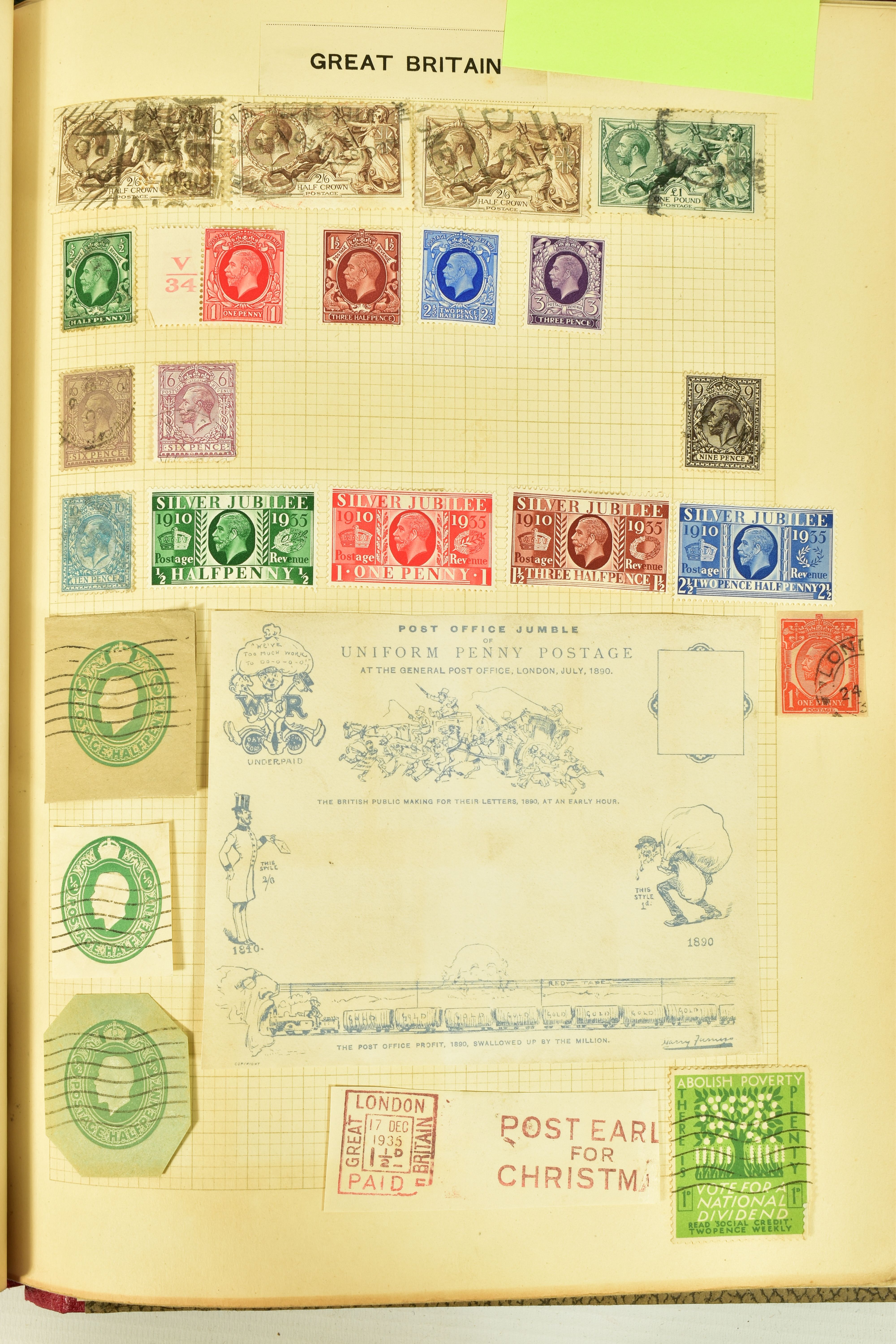 VALUABLE COLLECTION OF STAMPS IN TWO VOLUMES FORMED CIRCA 1930, the first album dedicated to GB - Image 6 of 7