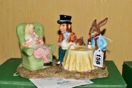 A BOXED ROYAL DOULTON BESWICK WARE LIMITED EDITION TABLEAU FROM ALICE IN WONDERLAND, 'The Mad