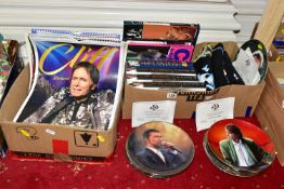 FOUR BOXES AND LOOSE CLIFF RICHARD MEMORABILIA ETC, to include t-shirts, a collection of Cliff