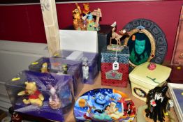 A GROUP OF DISNEY CHARACTER ITEMS, comprising a boxed Enesco Disney Traditions figure 'Wonder of