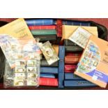 STAMPS, a large and very heavy suitcase with worldwide collection of stamps in eighteen albums