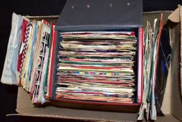 A CASE AND A TRAY CONTAINING OVER ONE HUNDRED 7in SINGLES including Joan Baez, The Rolling Stones,