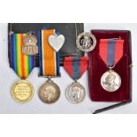 A SELECTION OF MEDALS, to include World War One British War & Victory Medals named 102657 Gnr W