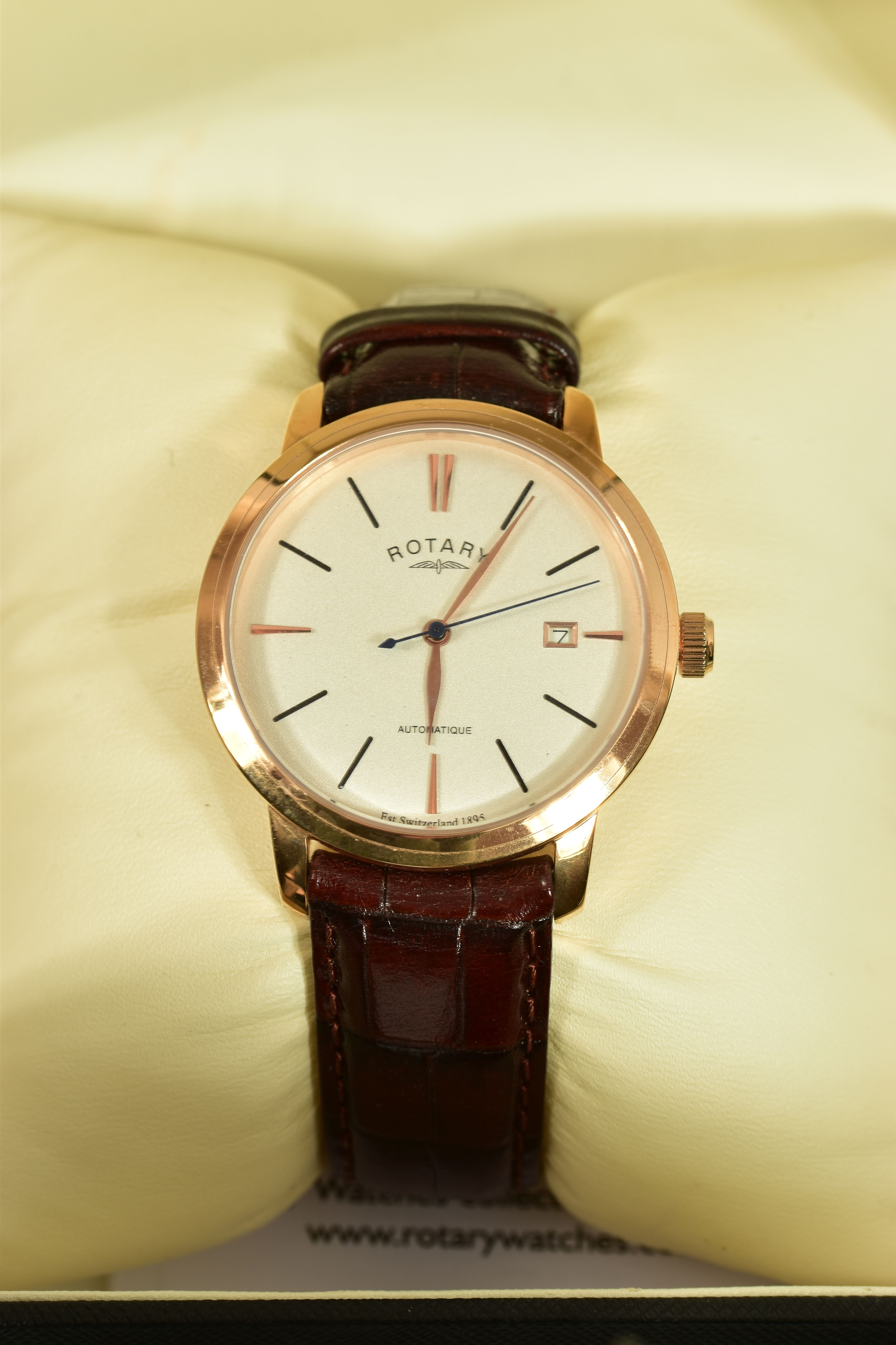 A COLLECTION OF SIX WRISTWATCH, to include a gold plated automatic Rotary watch, fitted with a brown - Image 3 of 7