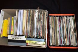 TWO TRAYS CONTAINING OVER ONE HUNDRED AND FIFTY 7in SINGLES including a quantity by Elvis Presley,