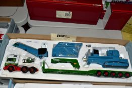 A BOXED CORGI CLASSICS LIMITED EDITION M.A.N. 3 AXLE HEAVY TRACTOR, KING TRAILER AND CRUSHER