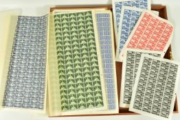 WOODEN BOX CONTAINING APPROXIMATELY ONE HUNDRED AND SIXTY COMPLETE SHEETS FROM 1950'S AND 60'S,